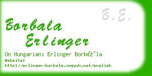 borbala erlinger business card